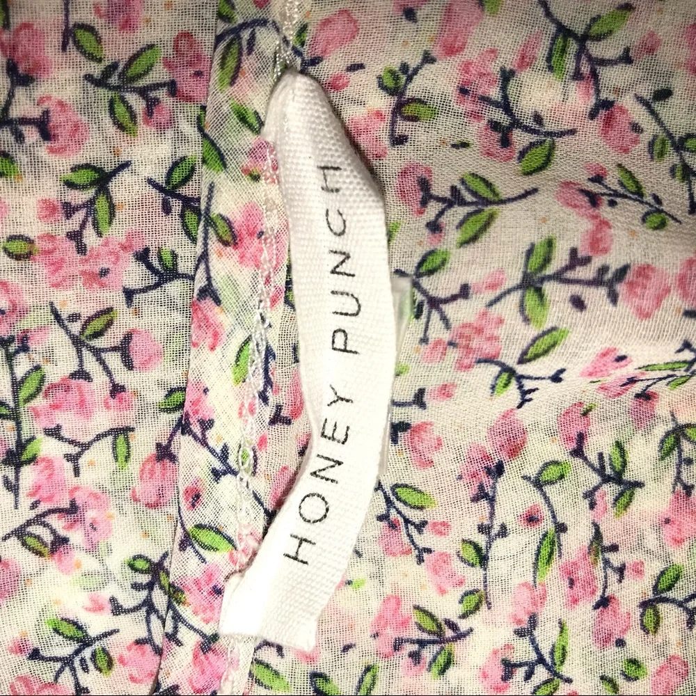 Honey Punch Pink Floral Tunic, Size Small